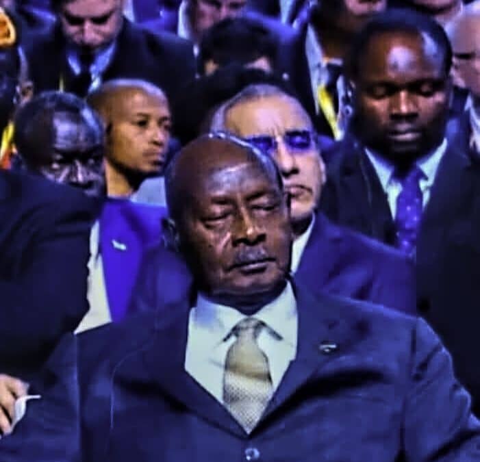 Dictator Yoweri Museveni Sleeps during Russia-Africa summit